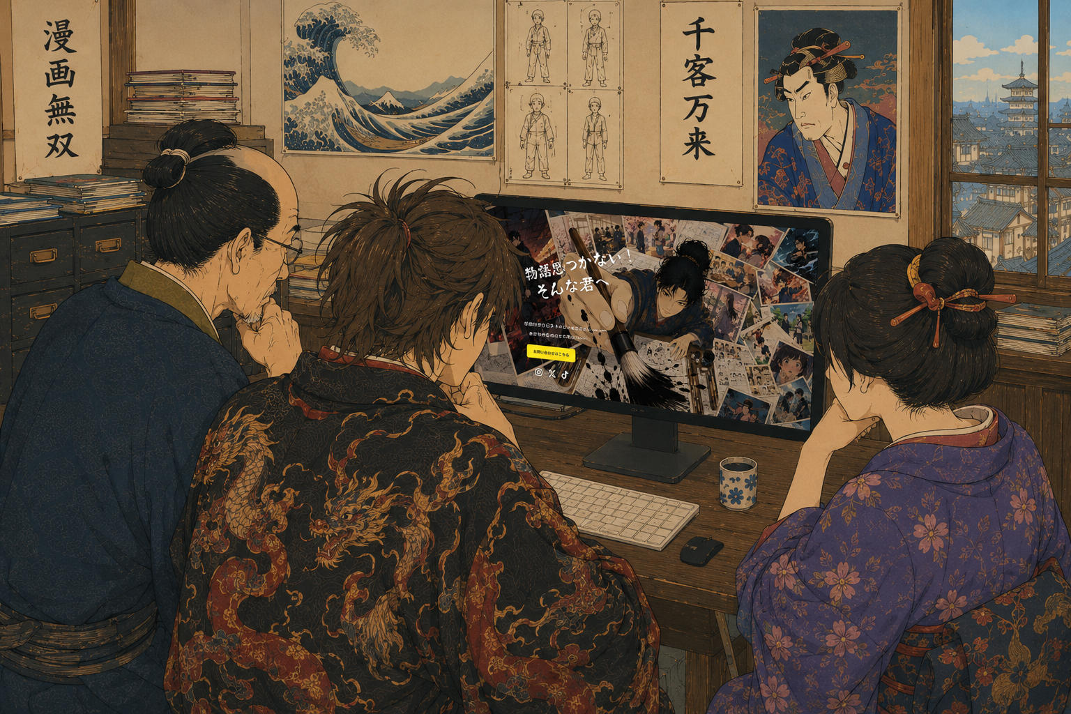 ものがたり寺小屋のサイトを見つけた漫画家たち