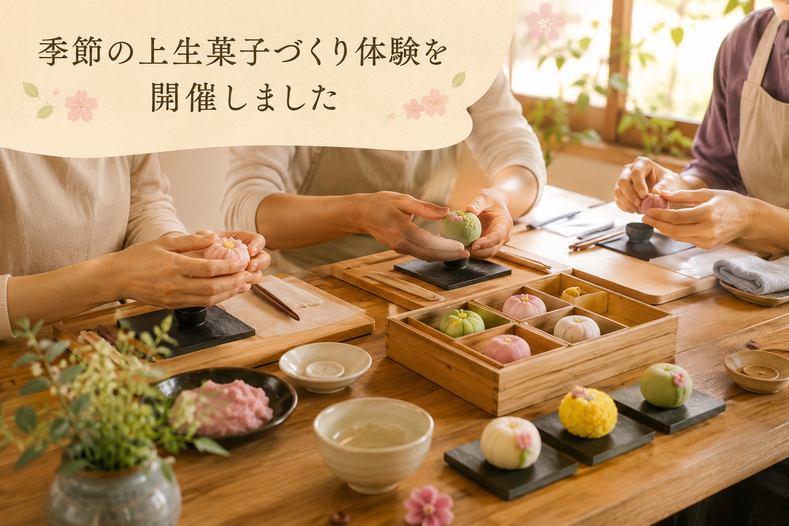 和菓子づくりの様子